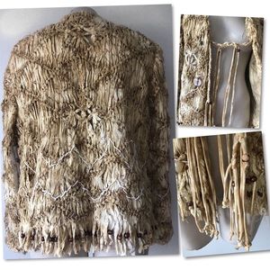 Neiman Marcus Jackets & Coats - SANDY STARKMAN RAG-COAT STONE SHELL LINEN JACKET L Neiman Marcus Jackets & Coats - SANDY STARKMAN RAG-COAT STONE SHELL LINEN JACKET L